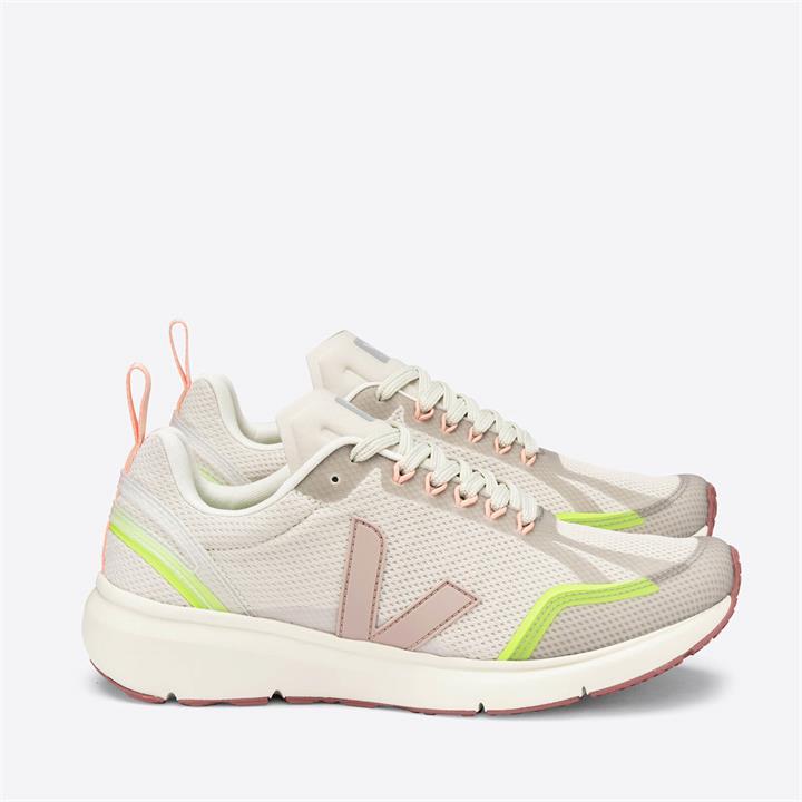 Veja Women's Condor 2 Running Trainers - Natural/Babe/Jaune Fluo - UK 3