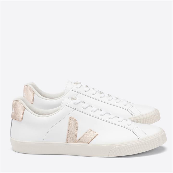 Veja Women's Esplar Leather Trainers - Extra White/Platine - UK 2