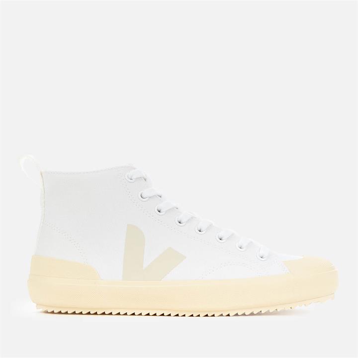 Veja Women's Nova Canvas Hi-Top Trainers - White/Butter Sole - UK 3