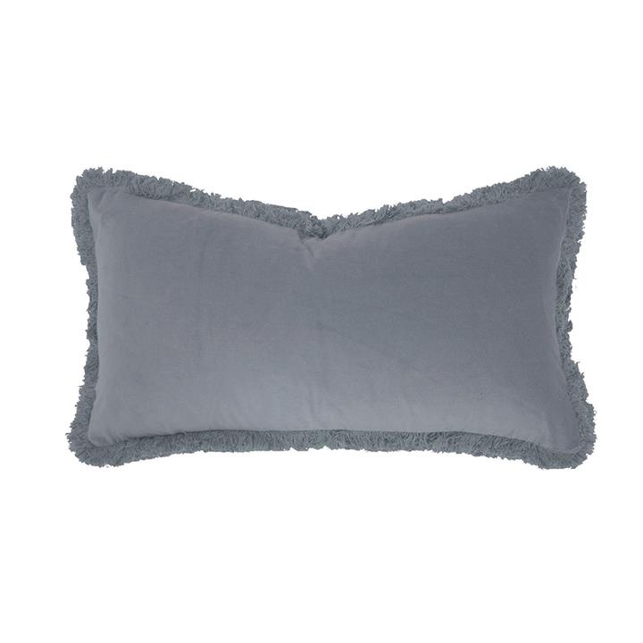 Velvet Cushion Filled 30x60cm Steel Blue