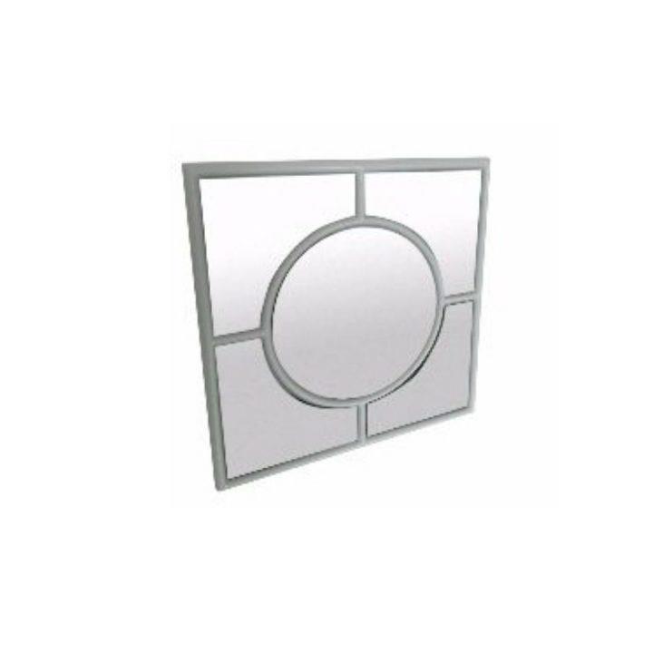 Verena Square Mirror - Mirrored/Cream 40.6
