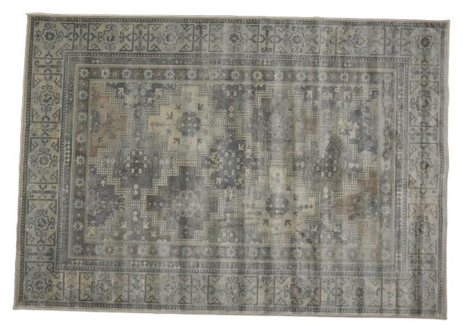 Vintage Art Decor Viscose Rug - Pale Green Multi - 160x230