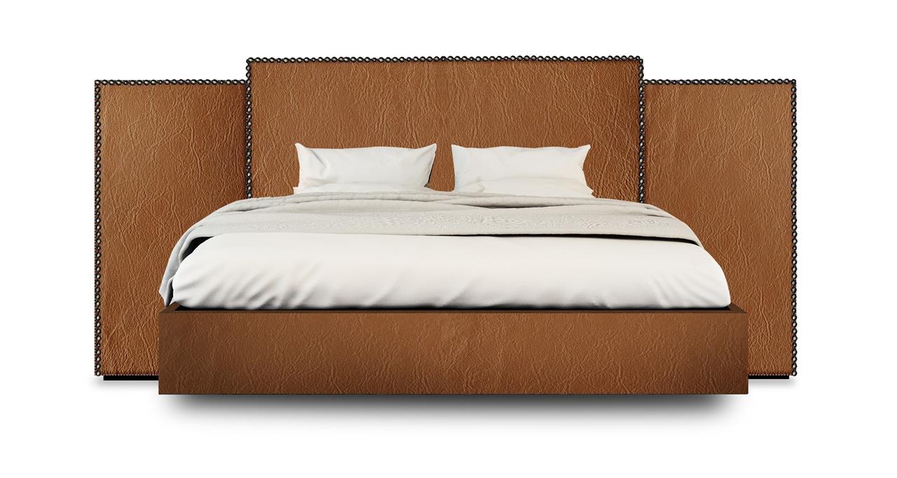 Vintage custom upholstered wide bed head