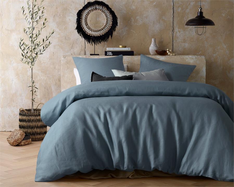 Vintage Design Eucalyptus 100% Hemp Quilt Cover Set- King Bed