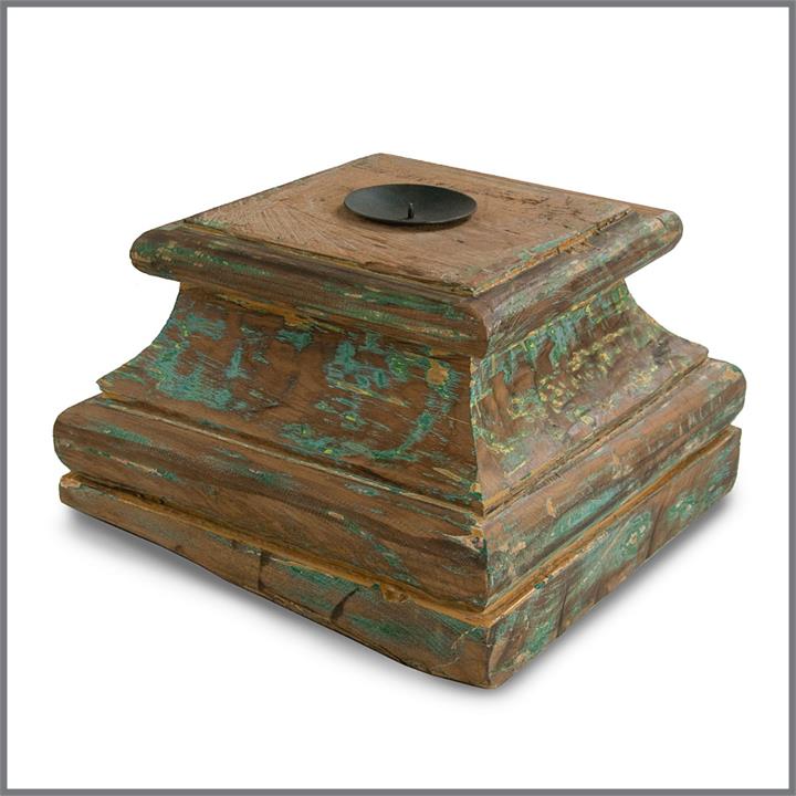 Vintage Wooden Candle Holder