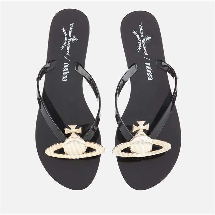 Vivienne Westwood for Melissa Women's Harmonic Orb Flip Flops - Black Orb - UK 3