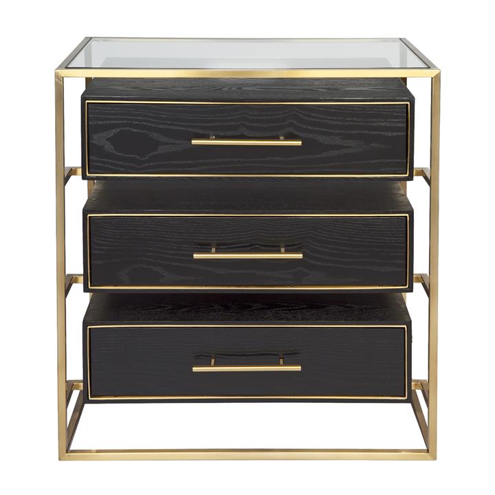 Vogue Bedside Table - Large Gold