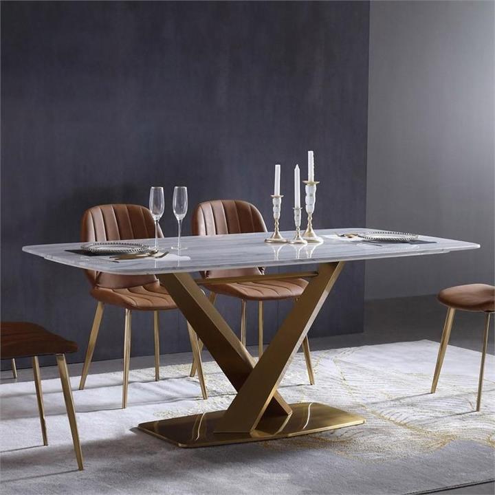 Voltaire Dining Table Gold Base