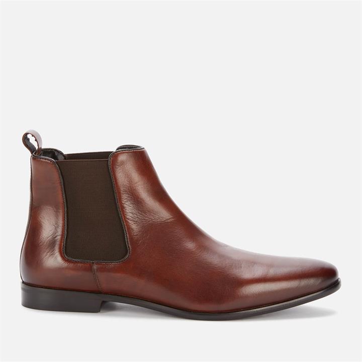 Walk London Men's Alfie Leather Chelsea Boots - Brown - UK 7