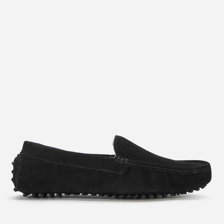 Walk London Men's Rodney Suede Slippers - Black - UK 10