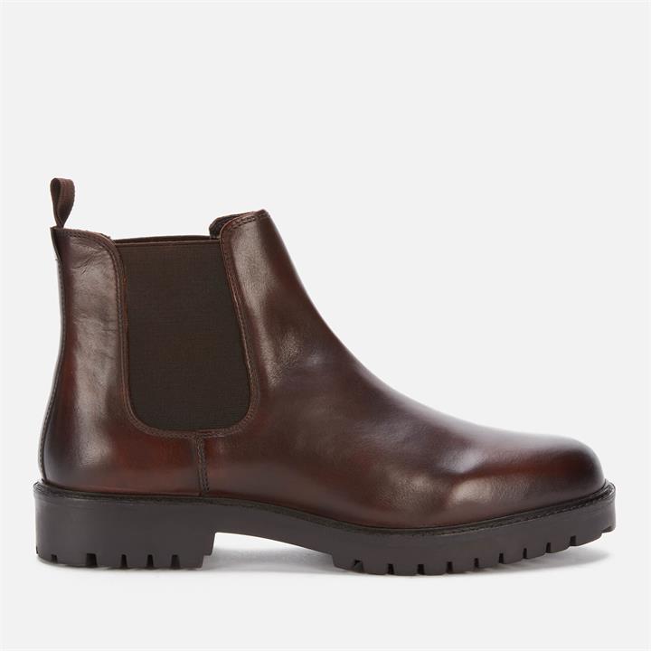Walk London Men's Sean Leather Chelsea Boots - Brown - UK 9
