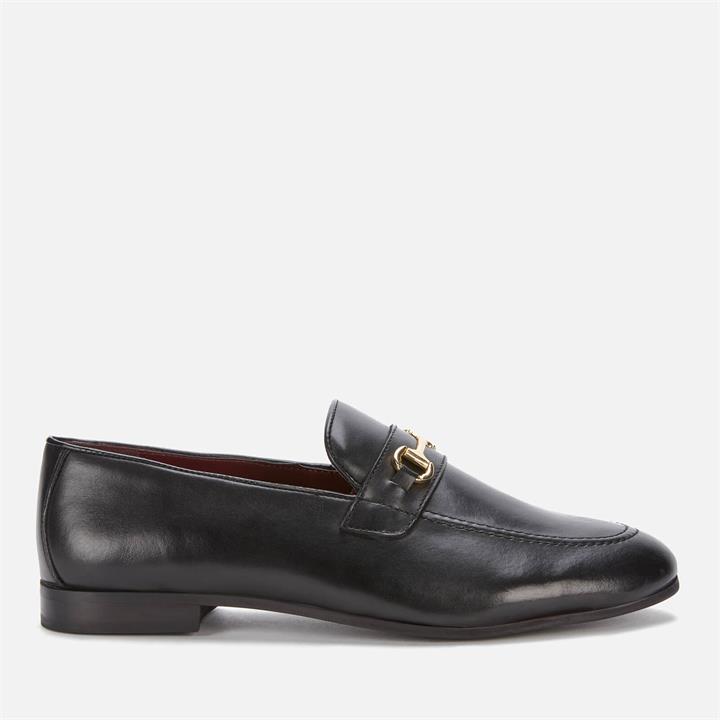 Walk London Men's Terry Trim Leather Loafers - Black - UK 8