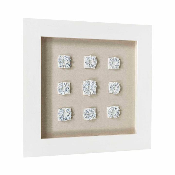 Wall Art Ceramic Blue & White Circles