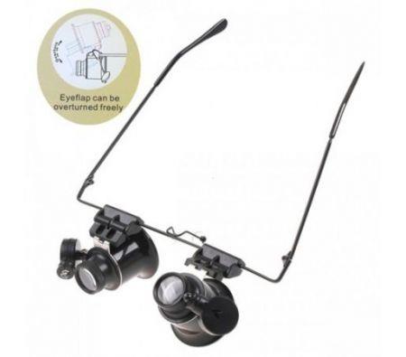 Watch Repair Magnifier Loupe 20X Glasses With LED Light