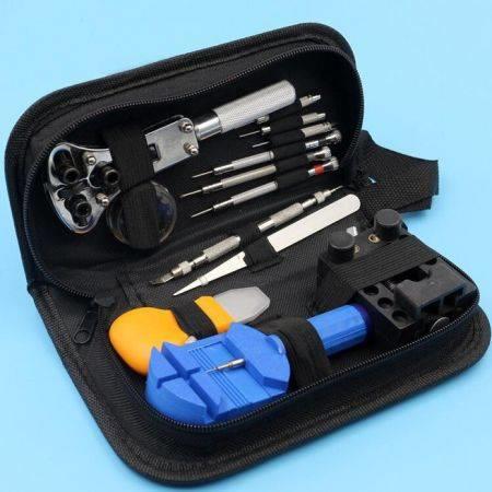 Watch Repair Tool Kit Watchmaker Back Case Opener Remover Spring Pin Bars