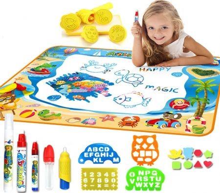 Water Doodle Mat Magic Doodle Drawing Mat, Large  Magic Water Drawing Mat Toy Kids Painting Writing Pad Educational Learning Toys