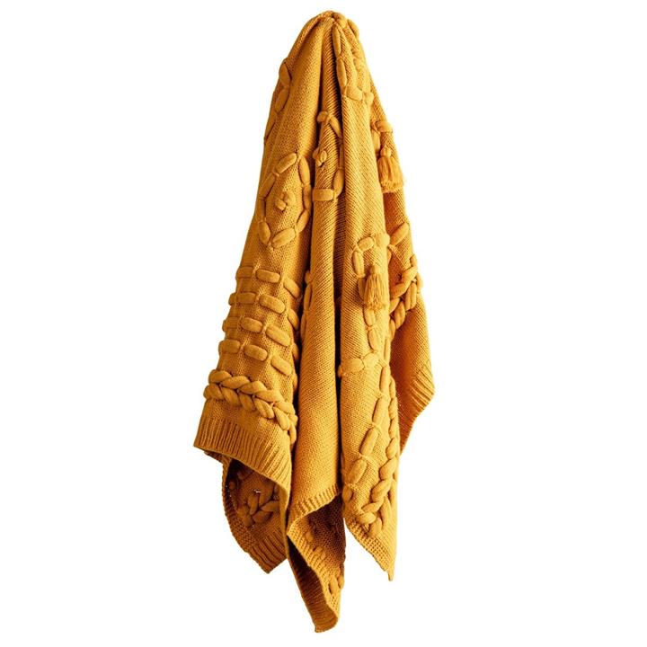 Weaver Throw - Mustard