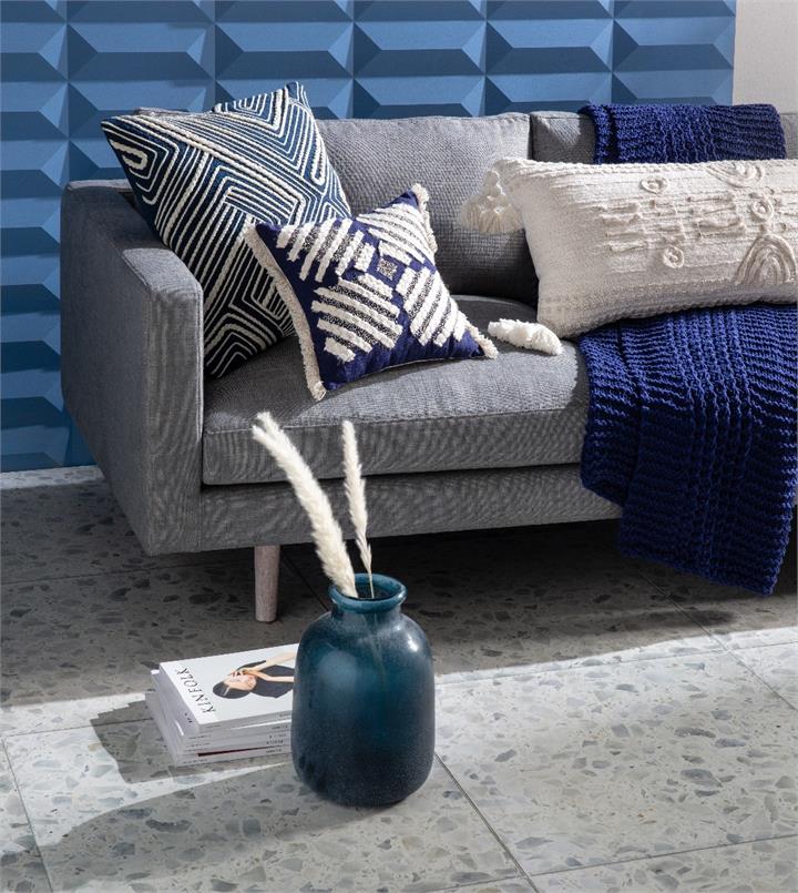 Wentworth Throw  - Navy Rectangle