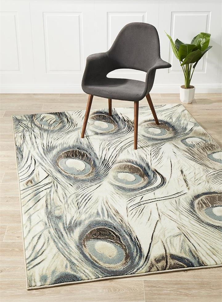 Whimsical Feathers Rug Bone 330X240cm