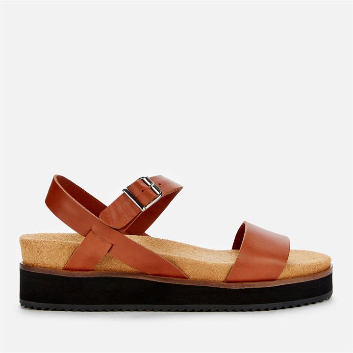 Whistles Women's Nola Footbed Sandals - Tan - UK 5