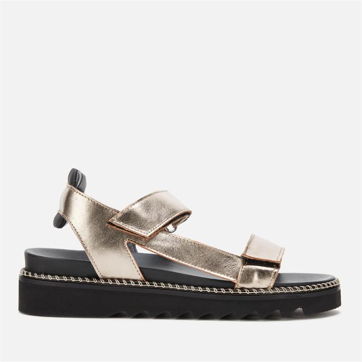 Whistles Women's Sport Velcro Sandals - Pewter - UK 4