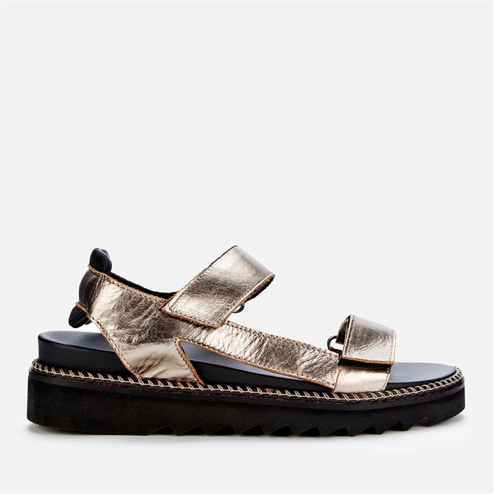 Whistles Women's Sport Velcro Sandals - Pewter - UK 7