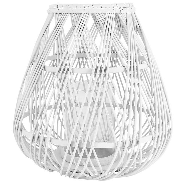 White Bamboo Lantern 31x44cm