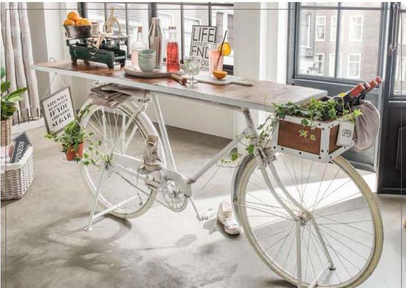White Vintage Bicycle Bar