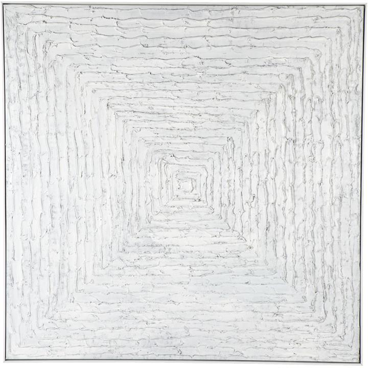 White Vortex Oil On Canvas Painting - Large