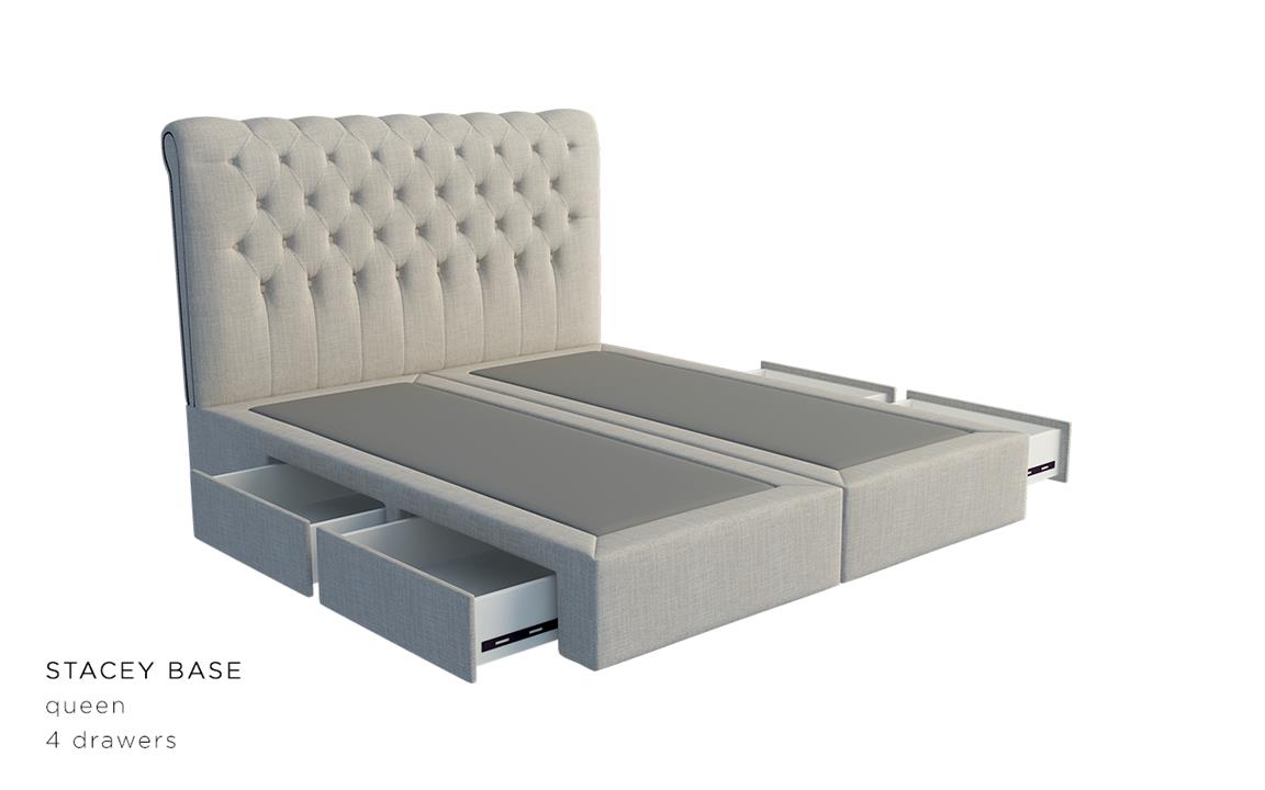Winchester custom upholstery bed frame with choice of storage base