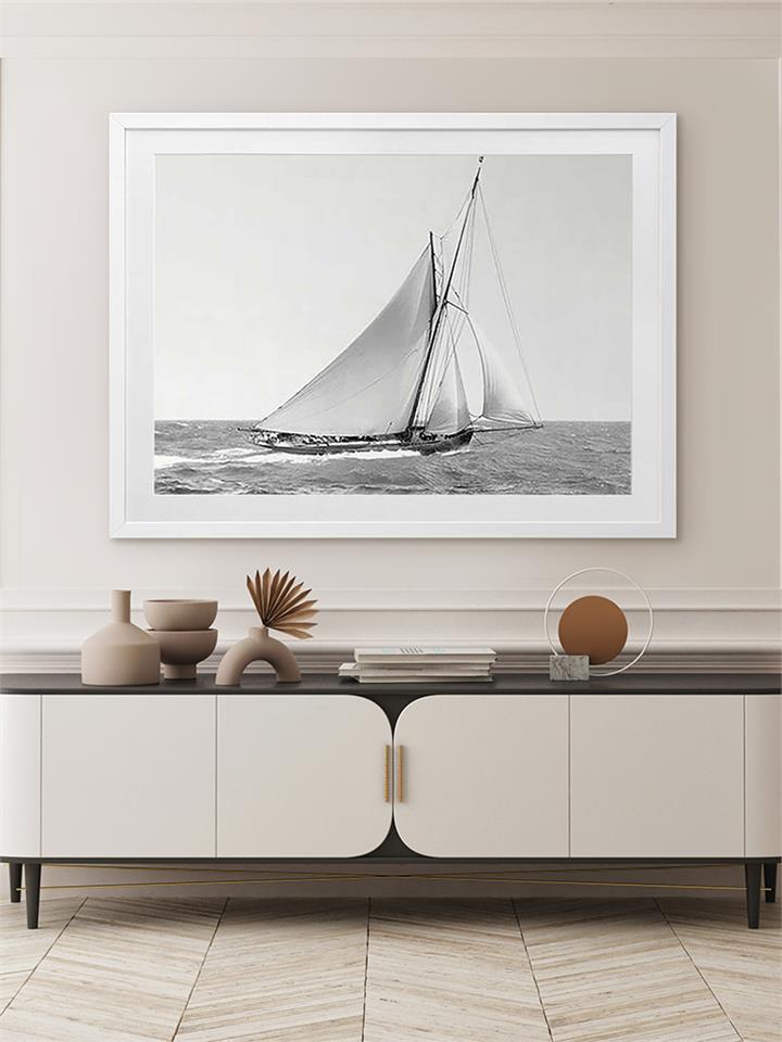 Wind in my Sails - Frame Black - With Mat - 84x105 - Landscape