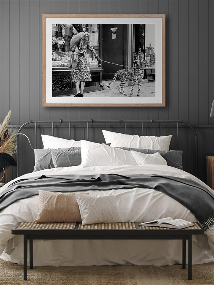 Window Shopping - Frame Black - With Mat - 84x105 - Landscape