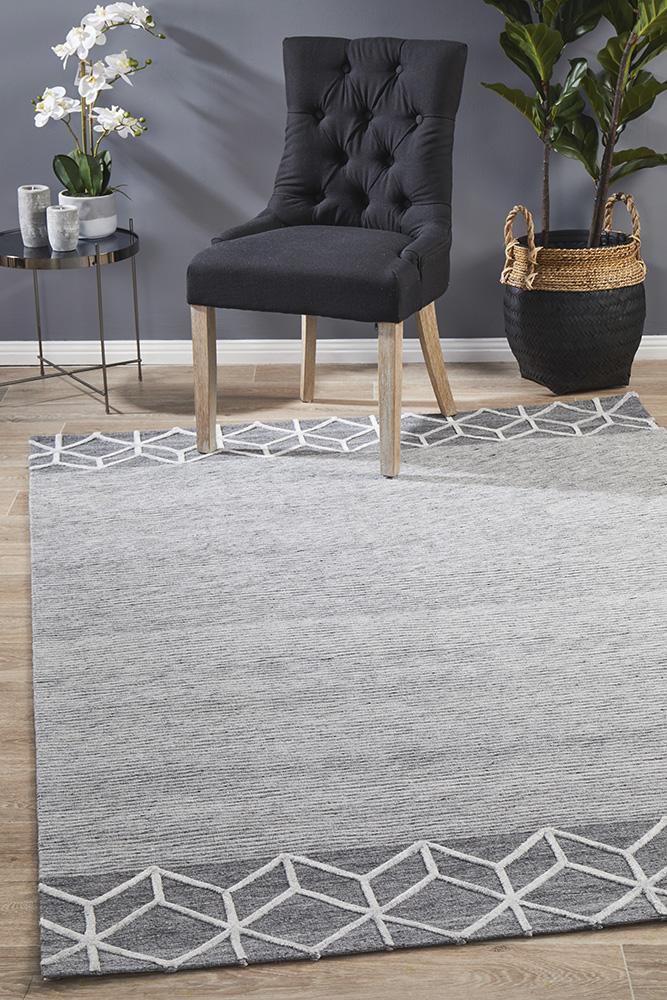 Winter Grey Pulse Modern Rug 320X230cm