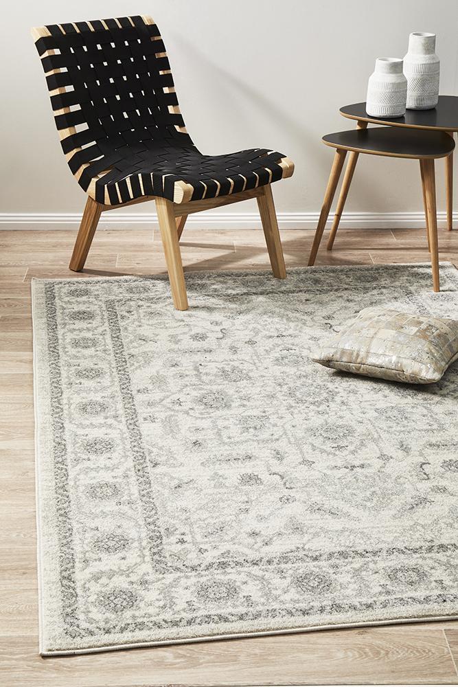 Winter White Transitional Rug 230x160cm