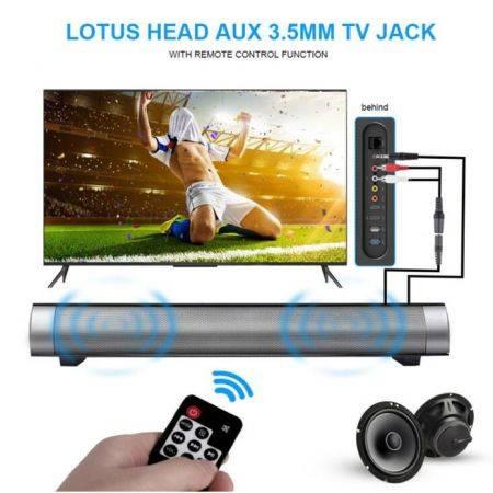 Wireless Bluetooth Speaker Soundbar LP-08 HIFI Box Subwoofer Boombox Stereo Black