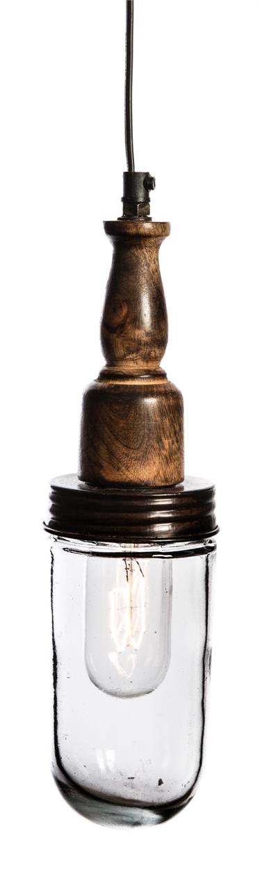 Wood And Iron Low Hanging Lighting