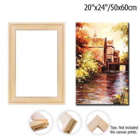 Wood Canvas Frame Kit DIY Canvas framm for Oil Painting,Art Stretcher Bars 50x60cm