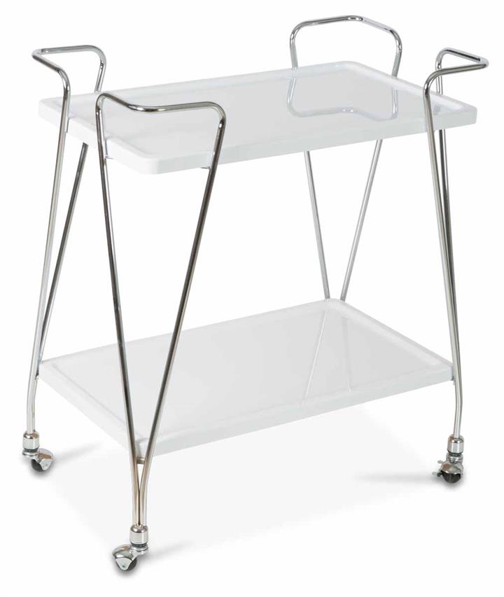 Wooden Drinks Trolley with Metal Frame