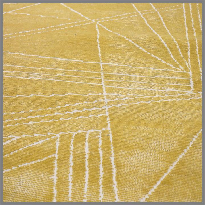 Wool Hand Tufted Yellow Rug 170X240Cm