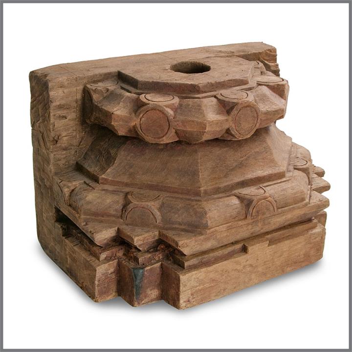 Xlarge Old Indian Wooden Pillar
