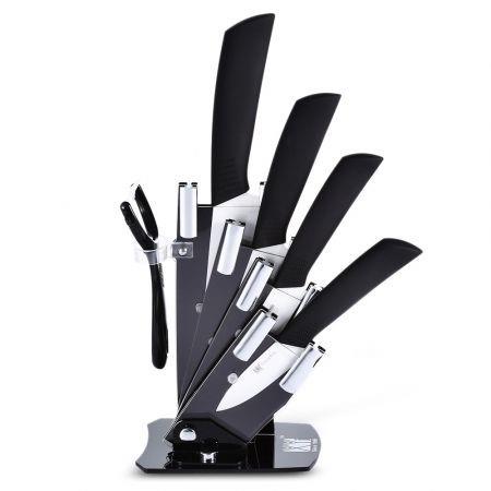 xyj 6 in 1 Sharp Kitchen Ceramic Knives Kit with Peeler Holder