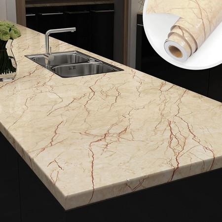 YELLOW Large Size Removable Decorative Marble Contact Paper for Countertops Peel and Stick  Wallpaper  Wall Decor Wallpaper Stick  24inches x 118inches/Roll