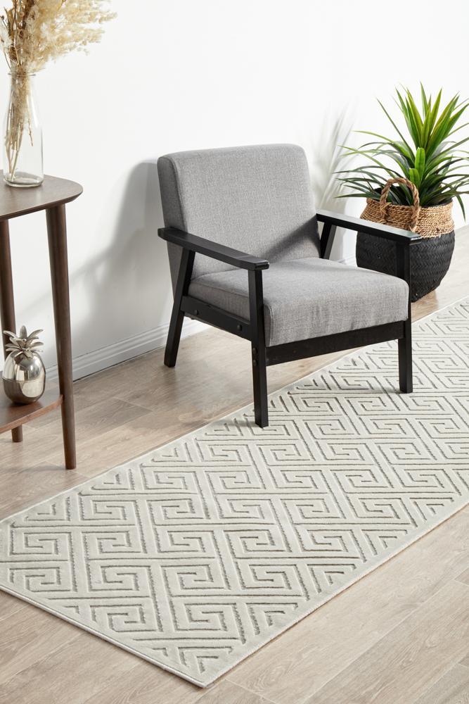 York Alice Natural White Runner Rug 400X80CM