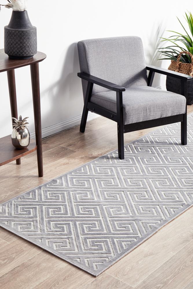 York Alice Silver Runner Rug 400X80CM