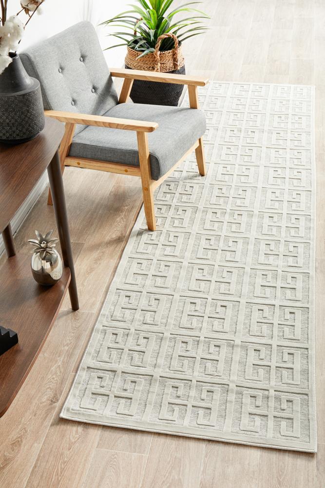 York Brenda Natural White Runner Rug 300X80CM