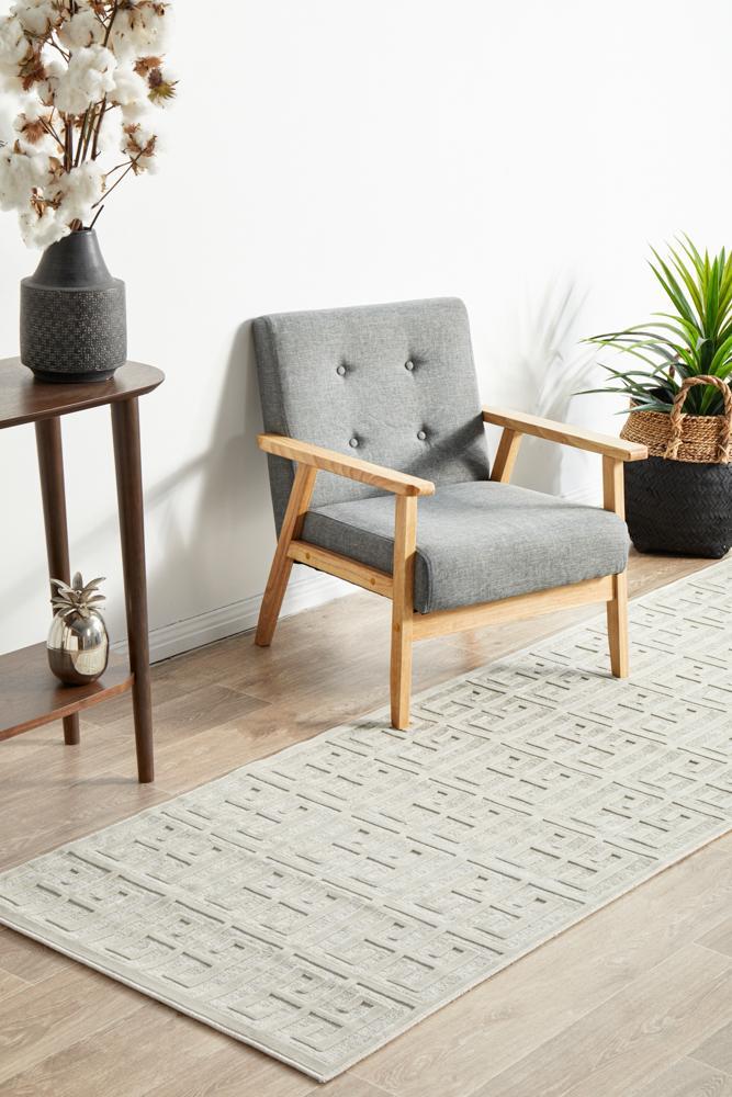 York Brenda Natural White Runner Rug 400X80CM