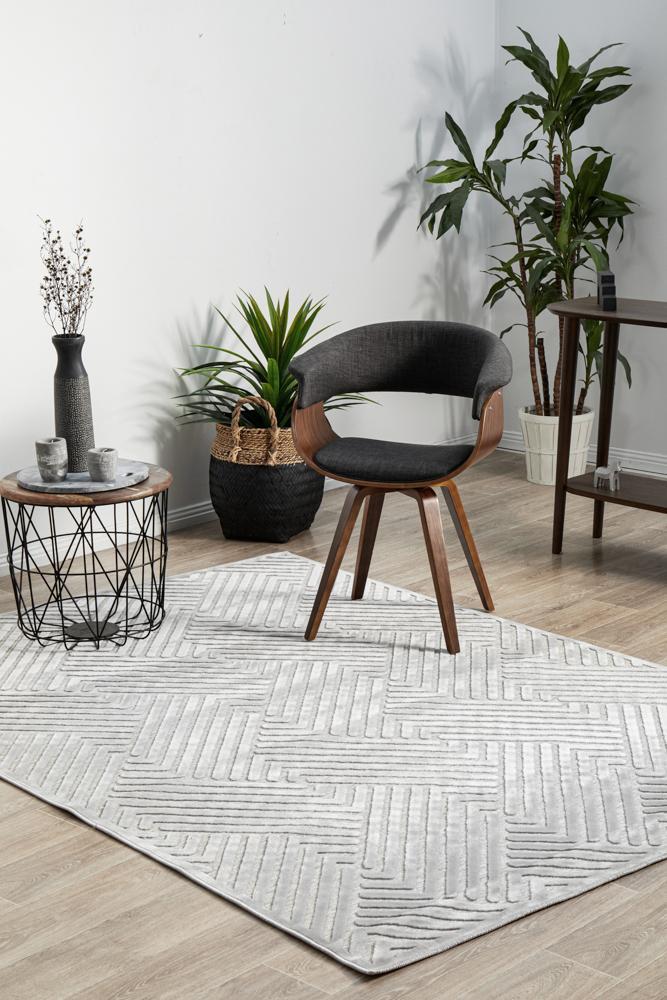 York Cindy Silver Rug 290X200CM