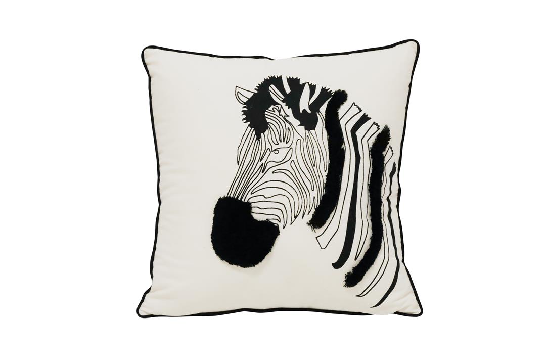 Zebra Cushion - Black & White