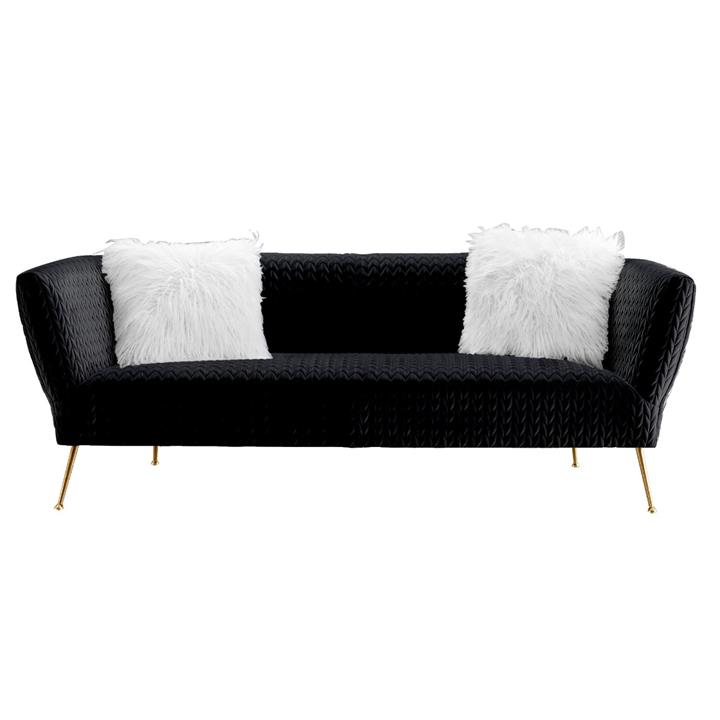 Zeta 3 Seater Sofa Black