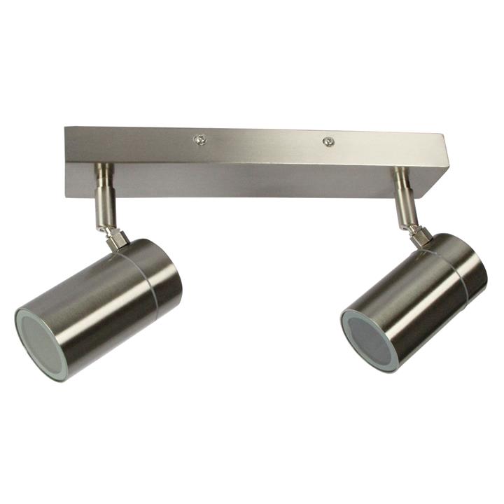 Zeta Double Spot Stainless Ip44 Gu10
